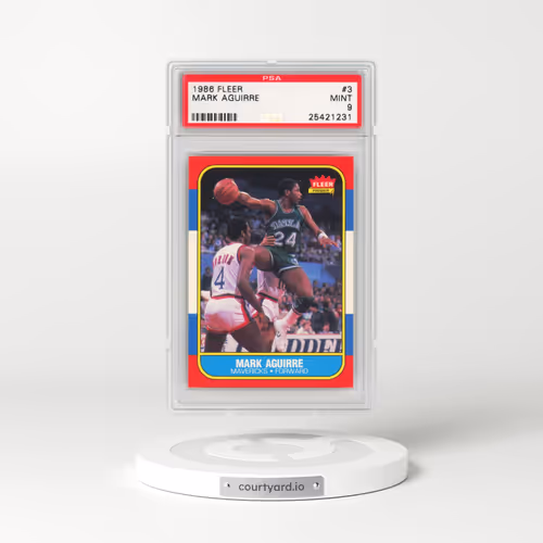 1986 Fleer #3 Mark Aguirre (PSA 9 MINT)