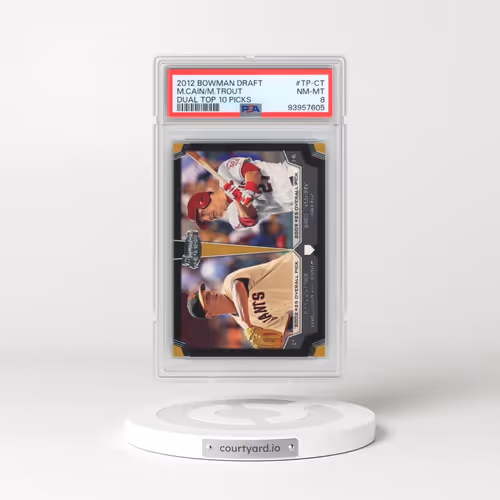 2012 Bowman Draft Dual Top 10 Picks #TP-CT Matt Cain/Mike Trout (PSA 8 NM-MT)