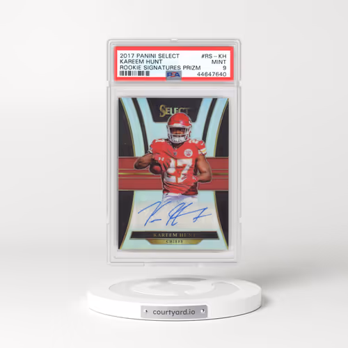 2017 Panini Select Rookie Signatures Prizm #RSKH Kareem Hunt (PSA 9 MINT)