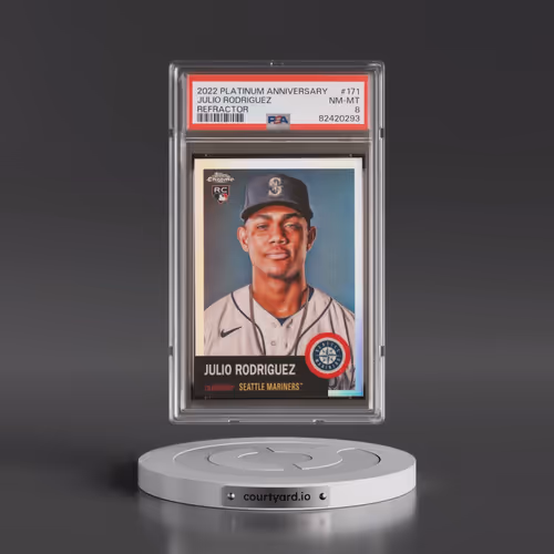 2022 Topps Chrome Platinum Anniversary #171 Julio Rodriguez - Refractor (PSA 8 NM-MT)