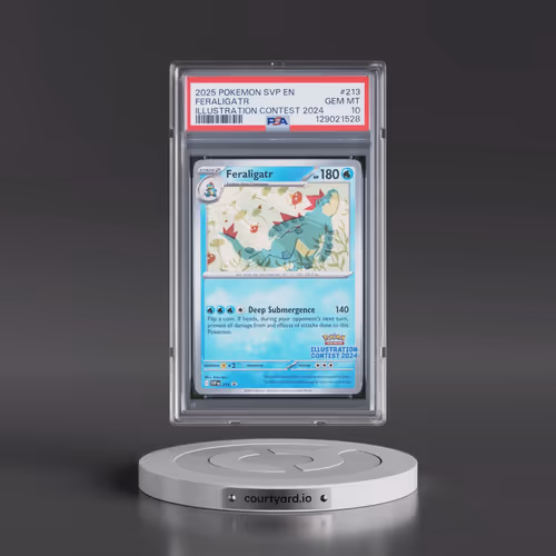 2025 Pokémon Svp EN-SV Black Star Promo #213 Feraligatr - Illustration Contest 2024 (PSA 10 GEM MINT