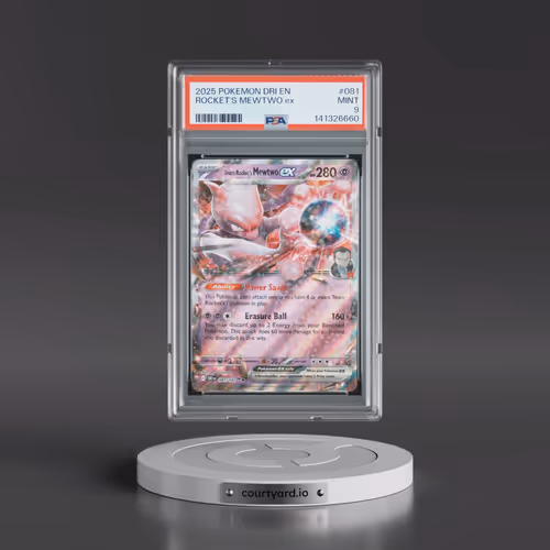 2025 Pokémon Dri EN-Destined Rivals #081 Team Rocket's Mewtwo EX - Holo (PSA 9 MINT)