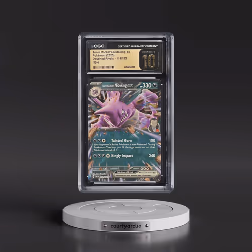 2025 Pokémon Dri EN-Destined Rivals #119 Team Rocket's Nidoking EX - Holo (CGC 10 PRISTINE)