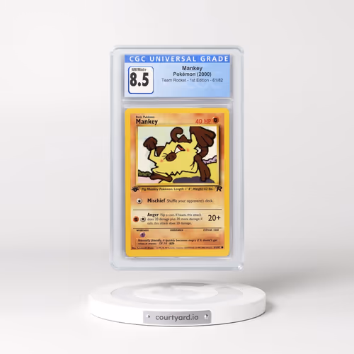 2000 Team Rocket #61/82 Mankey - 1st Edition 1st Edition (CGC 8.5 NM-MT+)