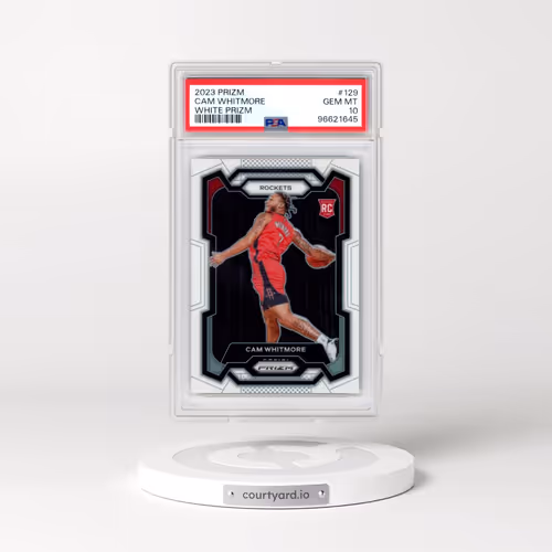 2023 Panini Prizm #129 Cam Whitmore - White Prizm (PSA 10 GEM MINT)