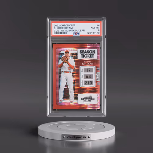 2022 Panini Chronicles Contenders Optic #4 Shohei Ohtani - Pink Pulsar (PSA 8 NM-MT)