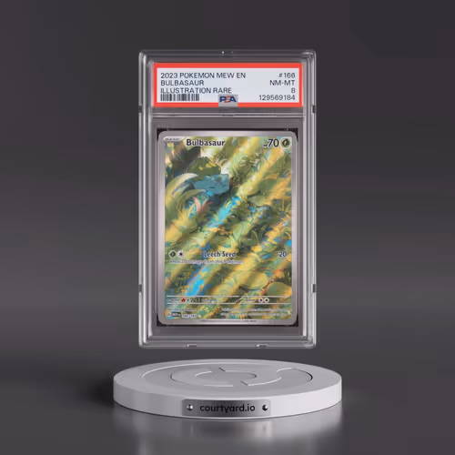 2023 Pokémon Mew EN-151 #166 Bulbasaur - Illustration Rare (PSA 8 NM-MT)