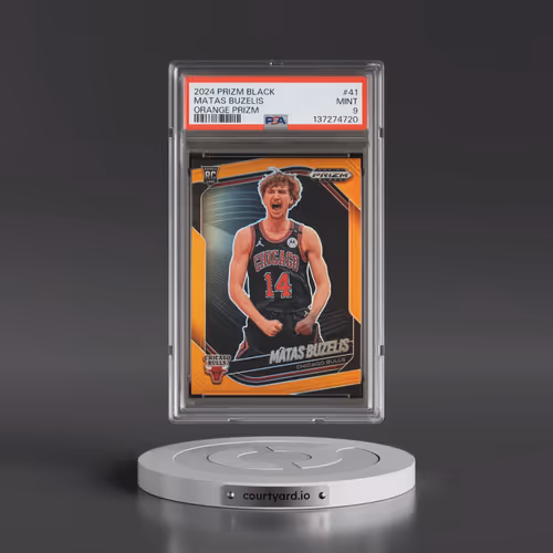 2024 Panini Prizm Black #41 Matas Buzelis - Orange Prizm (PSA 9 MINT)