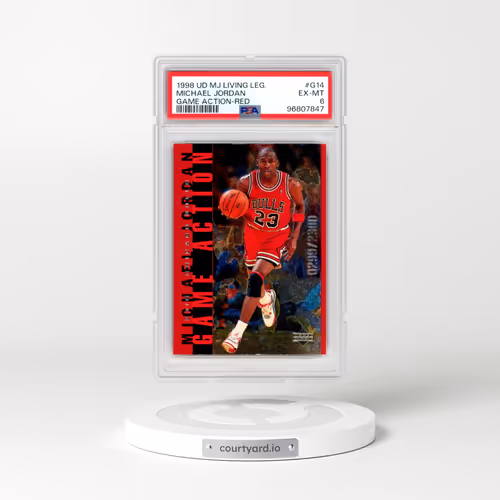 1998 Upper Deck MJ Living Legend Game Action #G14 Michael Jordan - Red (PSA 6 EX-MT)