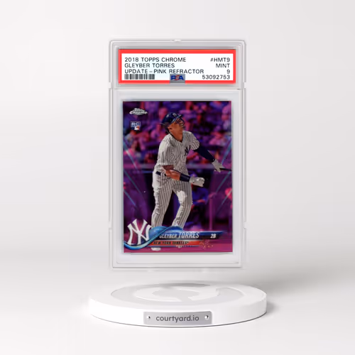 2018 Topps Chrome Update #HMT9 Gleyber Torres - Pink Refractor (PSA 9 MINT)