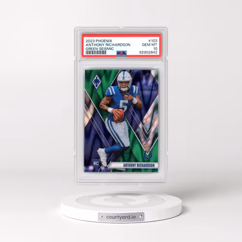 2023 Panini Phoenix #103 Anthony Richardson - Green Seismic (PSA 10 GEM MINT)