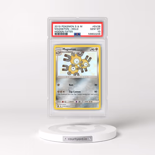 2019 Pokémon Sun & Moon Hidden Fates #SV28 Magneton - Holo (PSA 10 GEM MINT)