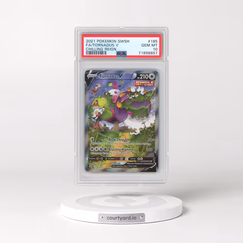 2021 Pokémon Sword & Shield Chilling Reign #185 Tornadus V - Holo Full Art (PSA 10 GEM MINT)