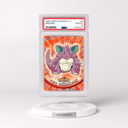 1999 Topps Pokémon TV #34 Nidoking (PSA 10 GEM MINT)