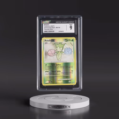 2007 Diamond & Pearl #96/130 Roselia - Reverse Holo (CGC 9 MINT)
