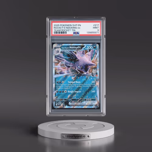 2025 Pokémon Svp EN-SV Black Star Promo #217 Team Rocket's Nidoking EX - Holo Team Rocket Tin (PSA 9