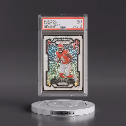 2023 Panini Prizm #350 Rashee Rice - White Sparkle (PSA 9 MINT)