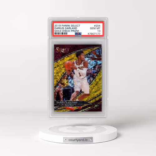 2019 Panini Select #204 Darius Garland - Gold Disco Prizm (PSA 10 GEM MINT)