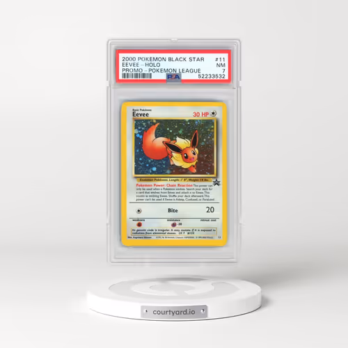 2000 Pokémon Promo Black Star #11 Eevee - Holo Pokemon League (PSA 7 NM)