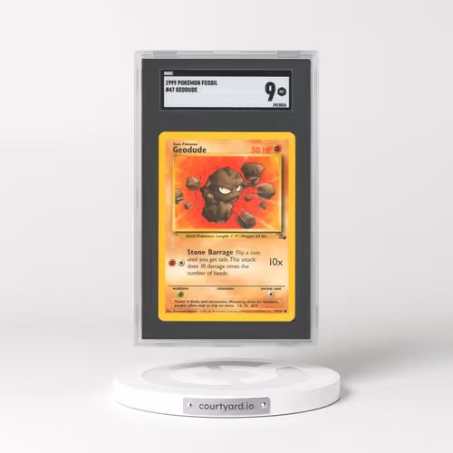 1999 Fossil #47 Geodude (SGC 9 MINT)