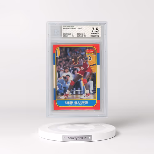 1986 Fleer #82 Akeem Olajuwon (BGS 7.5 NM+)