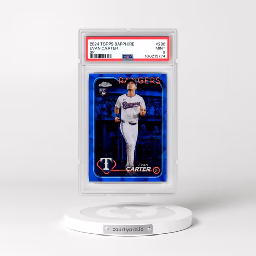 2024 Topps Chrome Sapphire #280 Evan Carter - SP (PSA 9 MINT)