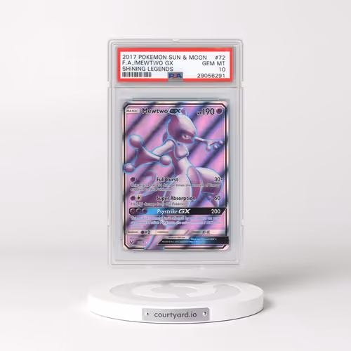 2017 Pokémon Sun & Moon Shining Legends #72 Mewtwo GX - Holo Full Art (PSA 10 GEM MINT)