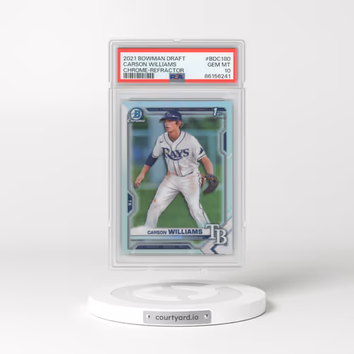 2021 Bowman Draft #BDC180 Carson Williams - Chrome-Refractor (PSA 10 GEM MINT)