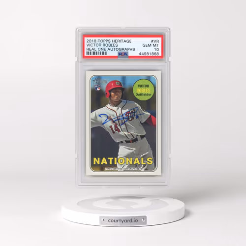 2018 Topps Heritage Real One Autographs #VR Victor Robles (PSA 10 GEM MINT)