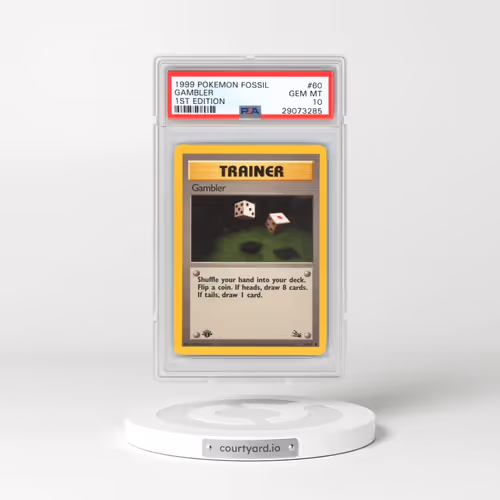 1999 Pokémon Fossil #60 Gambler - 1st Edition (PSA 10 GEM MINT)