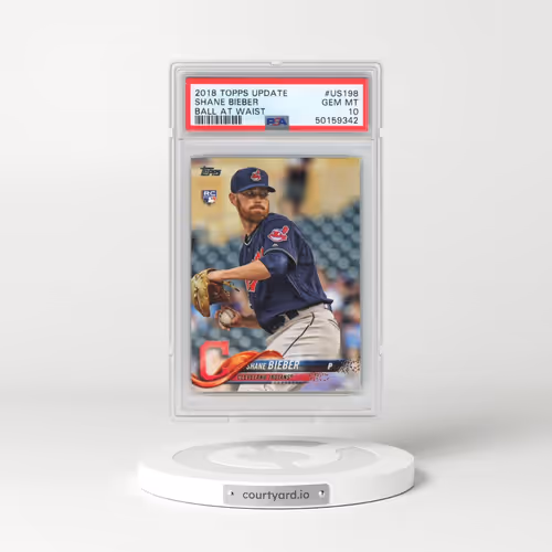 2018 Topps Update #US198 Shane Bieber - Ball at Waist (PSA 10 GEM MINT)