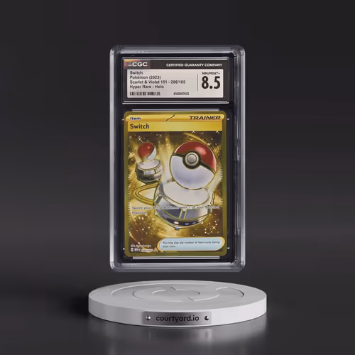 2023 Scarlet & Violet 151 - MEW EN #206/165 Switch - Hyper Rare Holo (CGC 8.5 NM-MT+)