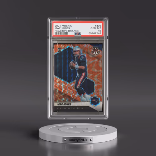 2021 Panini Mosaic #306 Mac Jones - Reactive Orange (PSA 10 GEM MINT)