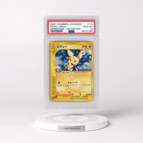 2001 Pokémon Expedition #114 Pichu - 1st Edition Holo (PSA 10 GEM MINT)