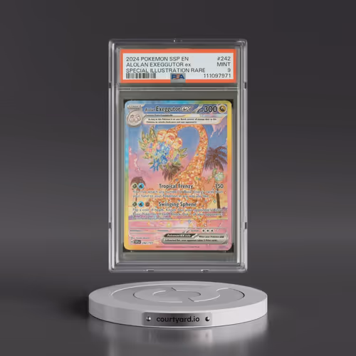 2024 Pokémon Ssp EN-Surging Sparks #242 Alolan Exeggutor EX - Holo Special Illustration Rare (PSA 9