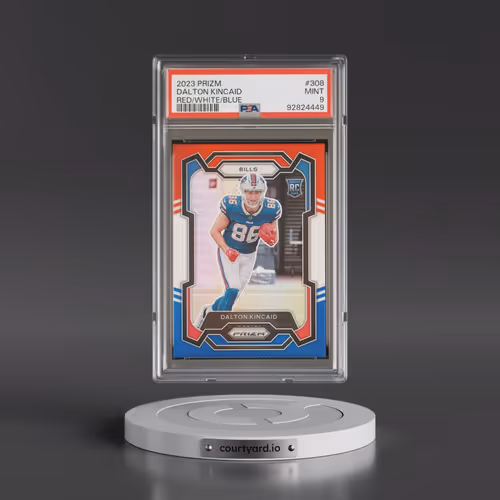 2023 Panini Prizm #308 Dalton Kincaid - Red/White/Blue Prizm (PSA 9 MINT)