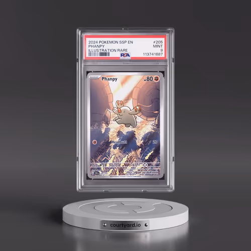 2024 Pokémon Ssp EN-Surging Sparks #205 Phanpy - Illustration Rare (PSA 9 MINT)