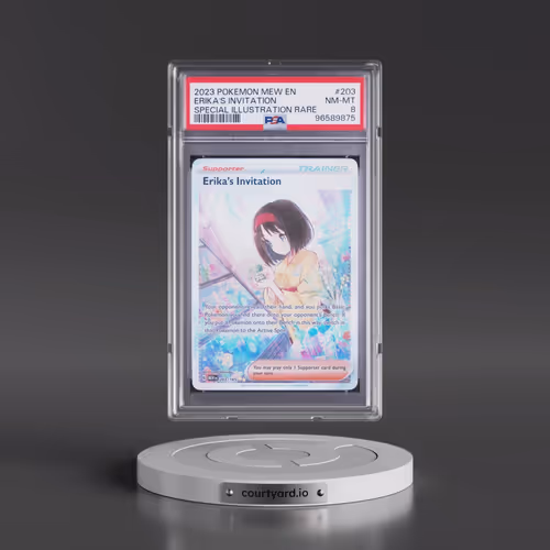 2023 Pokémon Mew EN-151 #203 Erika's Invitation - Special Illustration Rare (PSA 8 NM-MT)