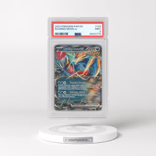2023 Pokémon Par EN-Paradox Rift #124 Roaring Moon EX - Holo (PSA 9 MINT)