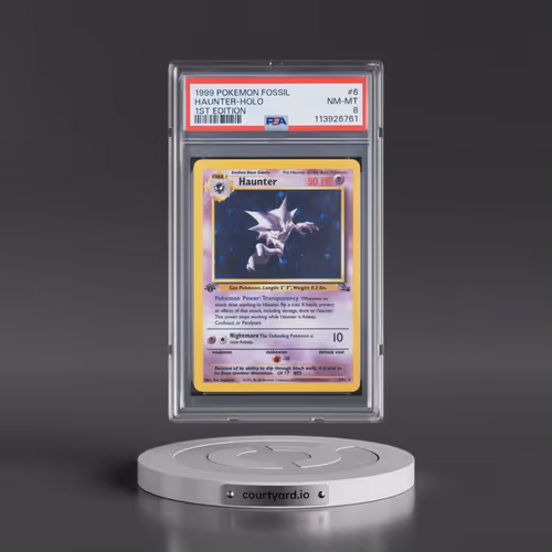 1999 Pokémon Fossil #6 Haunter - 1st Edition Holo (PSA 8 NM-MT)