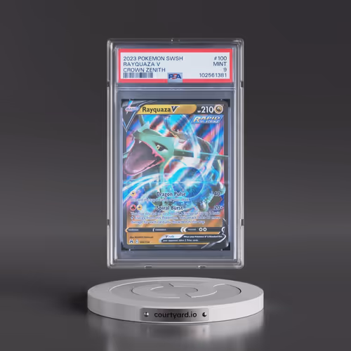 2023 Pokémon Sword and Shield Crown Zenith #100 Rayquaza V - Holo (PSA 9 MINT)