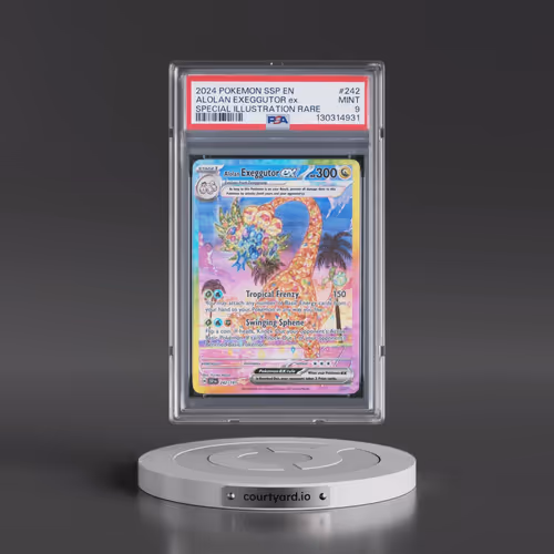 2024 Pokémon Ssp EN-Surging Sparks #242 Alolan Exeggutor EX - Holo Special Illustration Rare (PSA 9