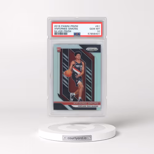2018 Panini Prizm #61 Anfernee Simons - Silver Prizm (PSA 10 GEM MINT)