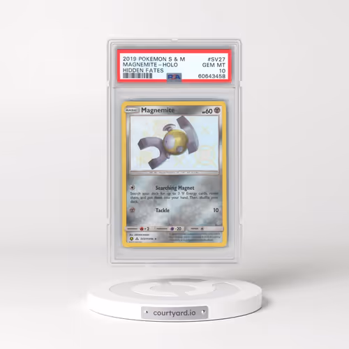 2019 Pokémon Sun & Moon Hidden Fates #SV27 Magnemite - Holo (PSA 10 GEM MINT)