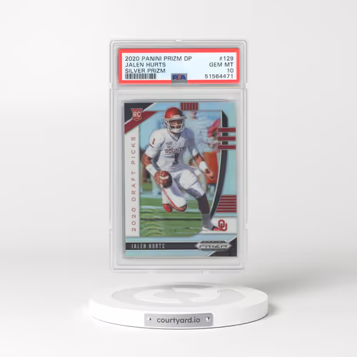 2020 Panini Prizm Draft Picks #129 Jalen Hurts - Silver Prizm (PSA 10 GEM MINT)