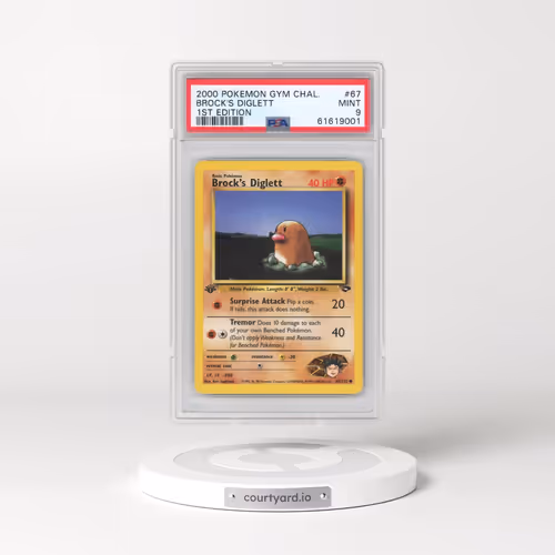 2000 Pokémon Gym Challenge #67 Brock's Diglett - 1st Edition (PSA 9 MINT)