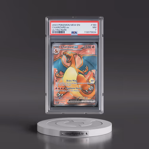 2023 Pokémon Mew EN-151 #183 Charizard EX - Holo Ultra Rare (PSA 7 NM)