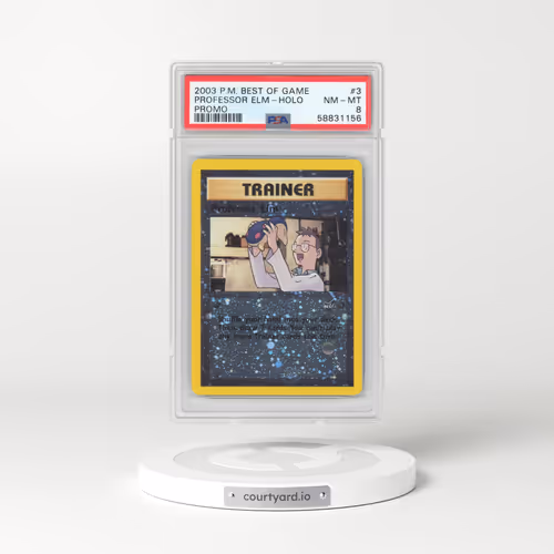 2003 Pokémon Best of Game Promo #3 Professor Elm - Reverse Foil (PSA 8 NM-MT)