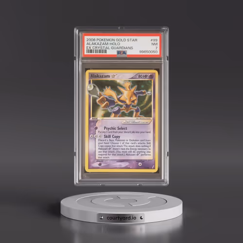 2006 Pokémon EX Crystal Guardians #99 Alakazam - Holo Gold Star (PSA 7 NM)