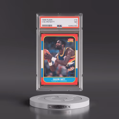 1986 Fleer #79 Calvin Natt (PSA 7 NM)